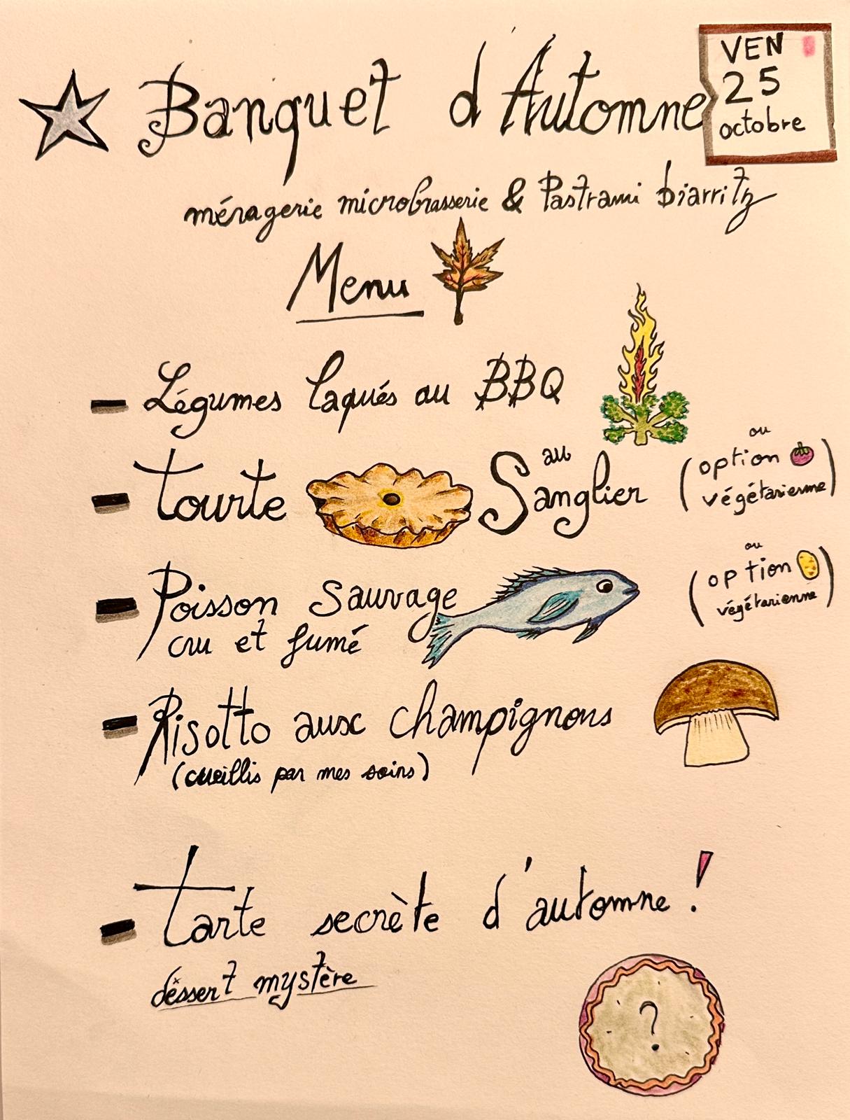 25/10 Banquet d'automne - Chef invité : Thibaud Simonet de Pastrami Biarritz