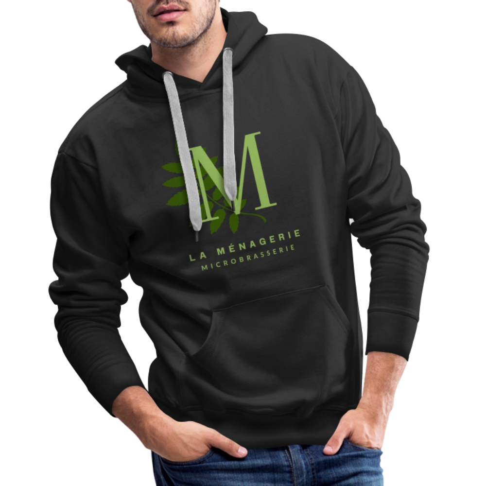 Sweat-shirt à capuche Premium pour hommes - noir