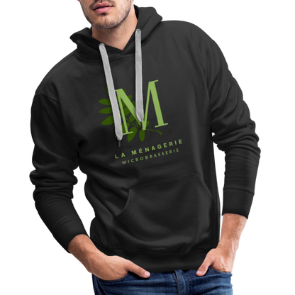 Sweat-shirt à capuche Premium pour hommes - noir