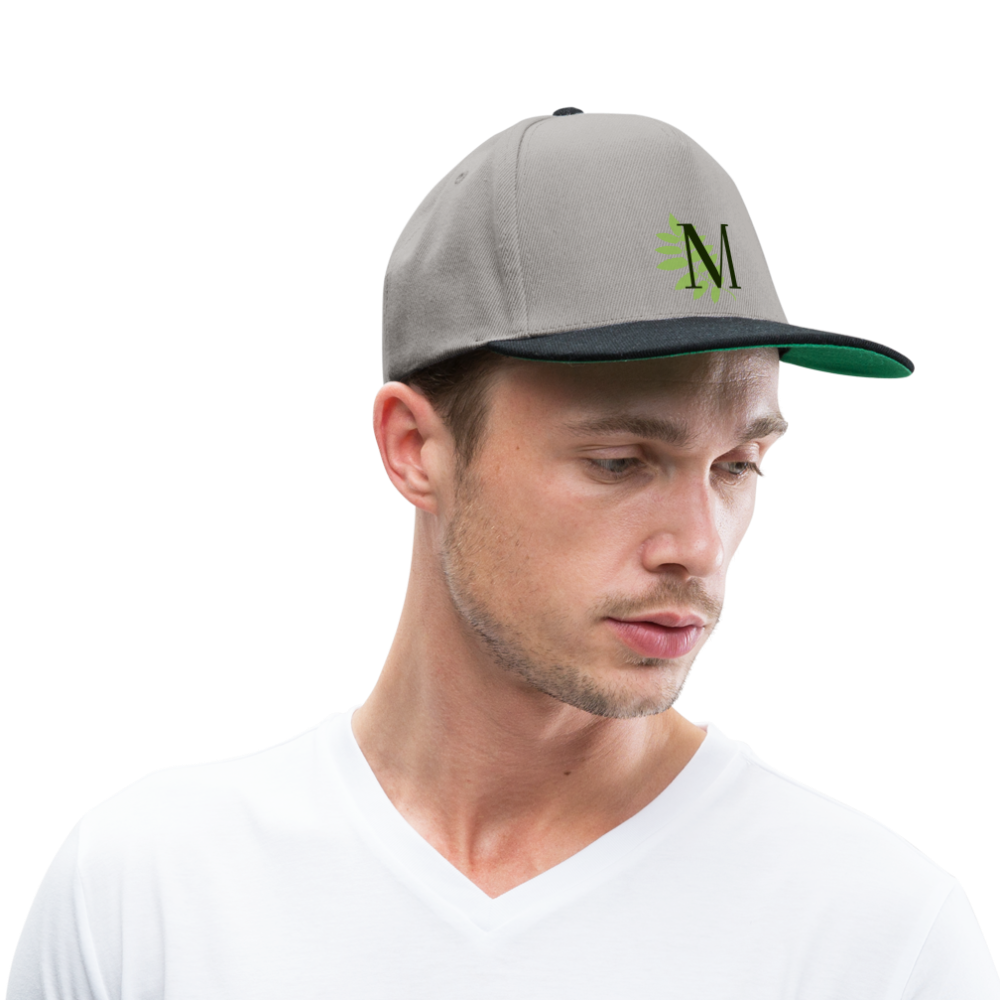 Casquette snapback - gris graphite/noir