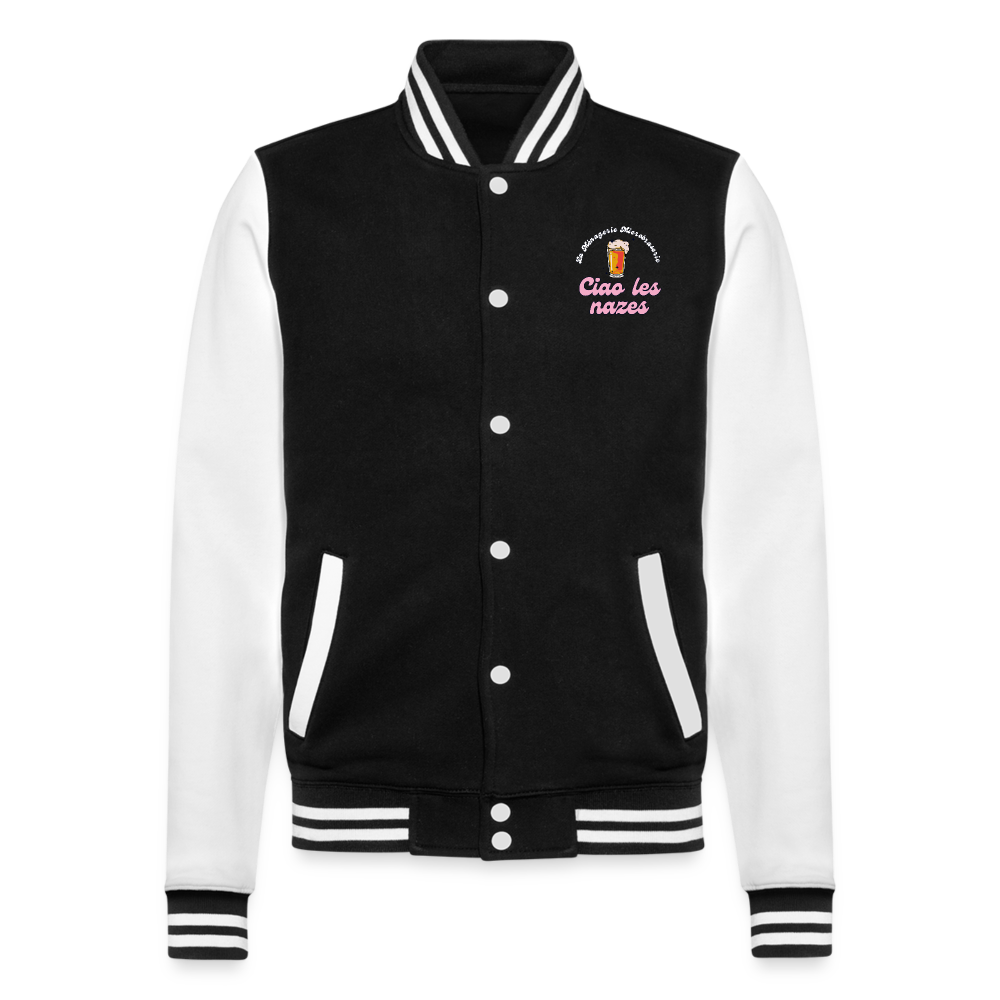 Veste Teddy - noir/blanc