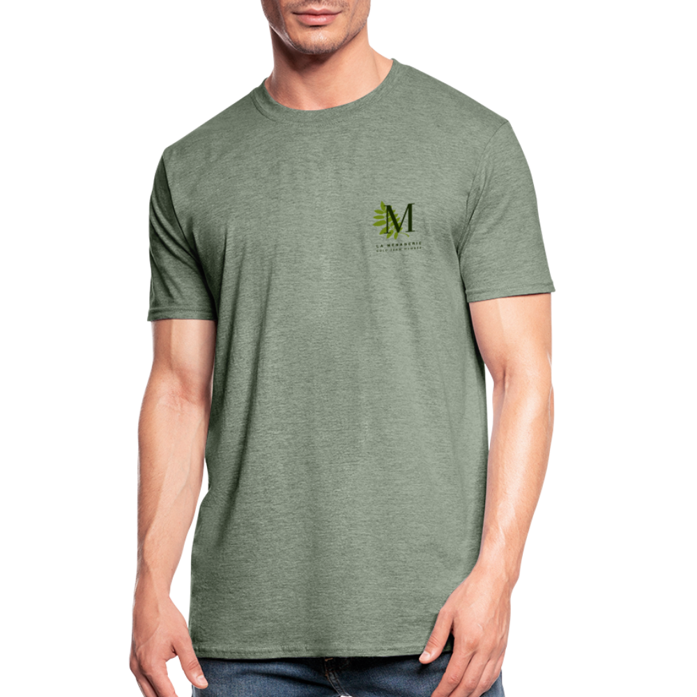 T-shirt polycoton Unisexe - vert kaki chiné